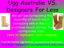 Ugg Australia VS. Designers For Less