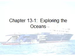 Chapter 13-1:  Exploring the Oceans