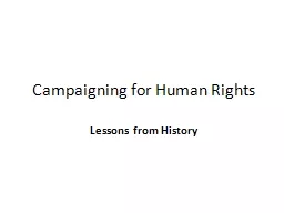 Campaigning for Human Rights