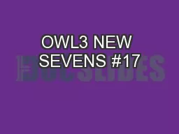 OWL3 NEW SEVENS #17