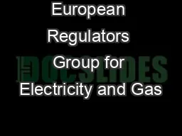 European Regulators Group for Electricity and Gas
