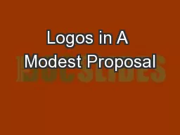 Logos in A Modest Proposal
