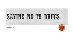 Saying no to drugs