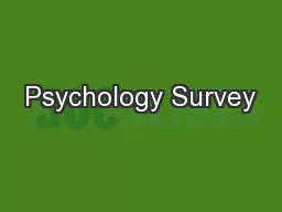 Psychology Survey