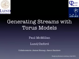 Generating Streams with Torus Models