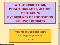 WELL-FOUNDED FEAR, PERSECUTION (ACTS, ACTORS, PROTECTION)