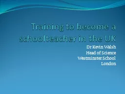Training to become a schoolteacher in the UK