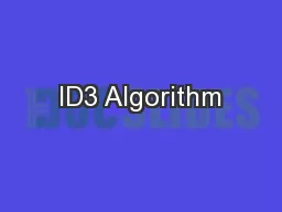 ID3 Algorithm