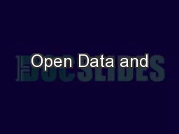 Open Data and