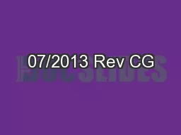 07/2013 Rev CG