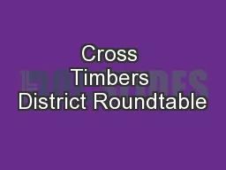 Cross Timbers District Roundtable