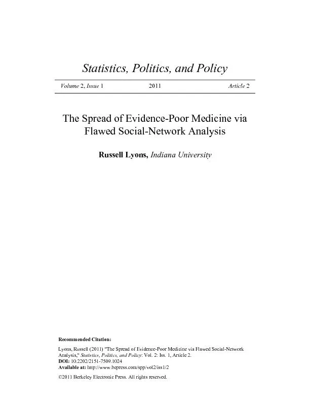 Statistics, Politics, and Policy