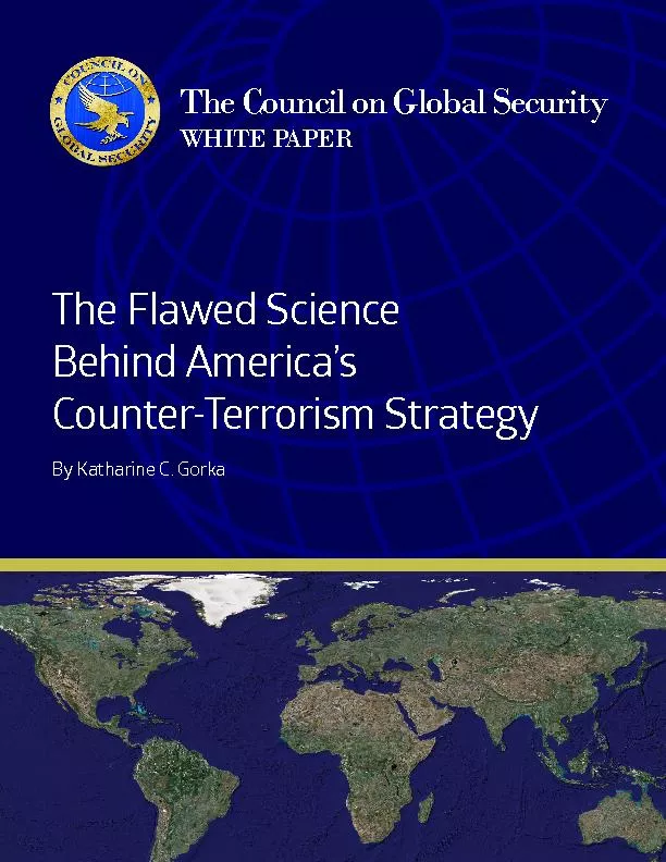 The Council on Global SecurityPAPERThe Flawed ScienceBehind America