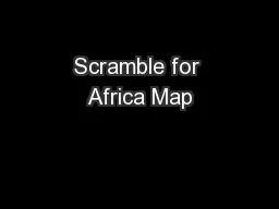 Scramble for Africa Map