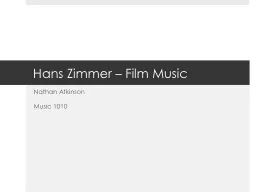 Hans Zimmer – Film Music