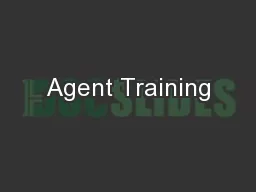 Agent Training