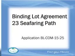 Binding Lot Agreement