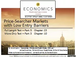 Price-Searcher Markets