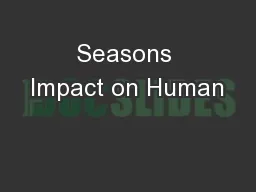 Seasons Impact on Human
