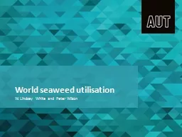 World seaweed utilisation