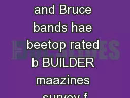 Armstrong and Bruce bands hae beetop rated b BUILDER maazines survey f