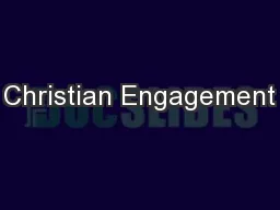 Christian Engagement