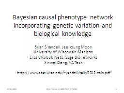 Bayesian causal phenotype network incorporating genetic var