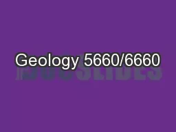 Geology 5660/6660
