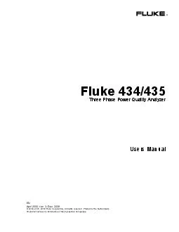 Fluke 434/435 Users Manual