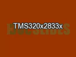 TMS320x2833x