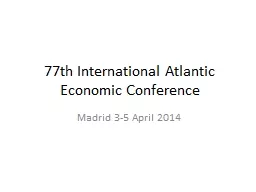 77th International Atlantic Economic Conference