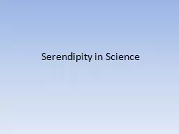 Serendipity in Science