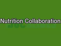 Nutrition Collaboration