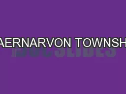 CAERNARVON TOWNSHIP