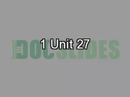 1 Unit 27
