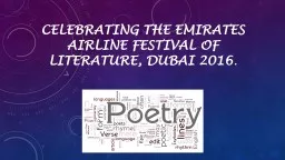 Celebrating the emirates airline festival of literature, Du