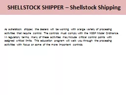 SHELLSTOCK SHIPPER – Shellstock Shipping