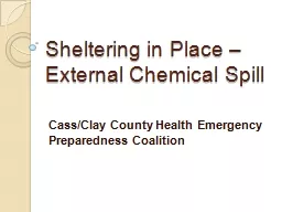 Sheltering in Place – External Chemical Spill