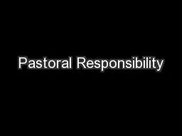 Pastoral Responsibility