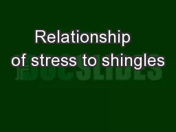 Relationship  of stress to shingles