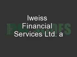 lweiss Financial Services Ltd. a
