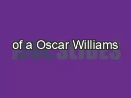 of a Oscar Williams