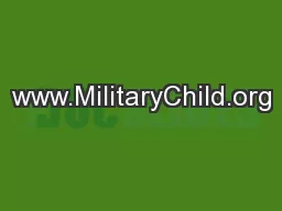 www.MilitaryChild.org