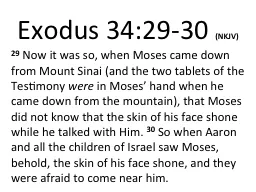 Exodus 34:29-