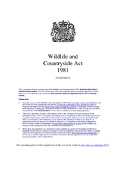Wildlife and Countryside Act  CHAPTER  This is an extr