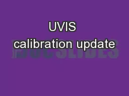 UVIS calibration update