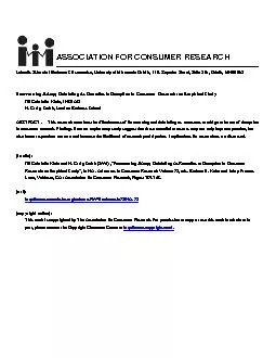 759Advances in Consumer ResearchVolume 31, 