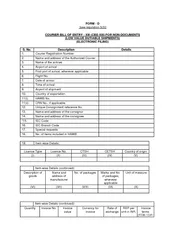 FORM see egulation  COURIER BILL OF ENTRY XIII CBE XII
