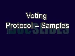 Voting Protocol – Samples