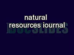 natural resources iournal